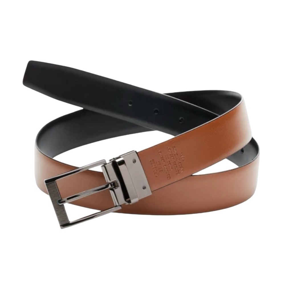 Perry Ellis Reversible Faux Leather Belt Brown/Black Size 36/90